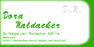 dora maldacker business card